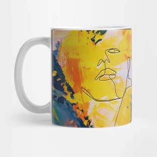 Person in colorful abstract art Mug